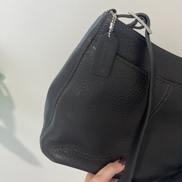 Coach Dark Brown Pebbled Leather Crossbody Bag - Picture 3 of 8